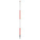 Houten uitlijningspaal - Driehoekige punt met drie vertakkingen, lengte 2,16 m, fluorescerend rood, r/w w/r