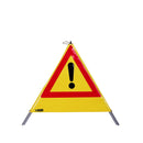 Waarschuwingspiramide 70 cm - Let op (VZ101), geel, met veer
