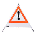 Waarschuwingspiramide 90 cm - Attention (VZ101), wit, met middenkolom